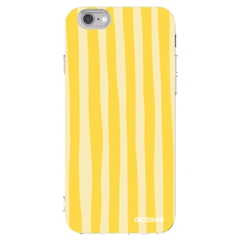 Picasee διαφανής θήκη σιλικόνης Apple iPhone 6/6S - Lines lemon