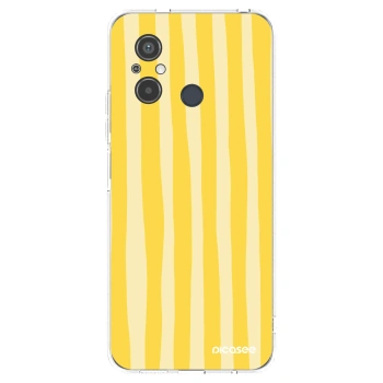 Picasee διαφανής θήκη σιλικόνης Xiaomi Redmi 12C - Lines lemon