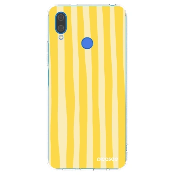 Picasee διαφανής θήκη σιλικόνης Huawei Nova 3 - Lines lemon