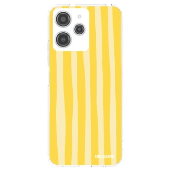 Picasee διαφανής θήκη σιλικόνης Xiaomi Redmi 12 4G - Lines lemon