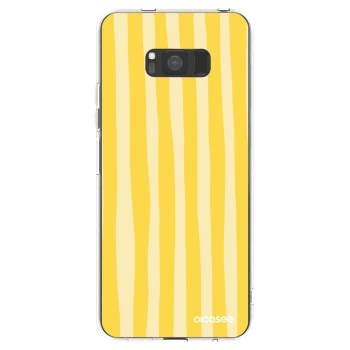 Picasee διαφανής θήκη σιλικόνης Samsung Galaxy S8 G950F - Lines lemon