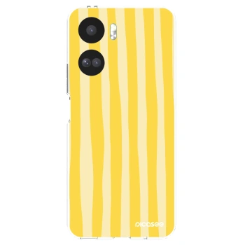 Picasee διαφανής θήκη σιλικόνης Honor 90 Lite 5G - Lines lemon