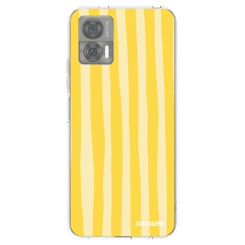 Picasee διαφανής θήκη σιλικόνης Motorola Edge 30 Neo - Lines lemon