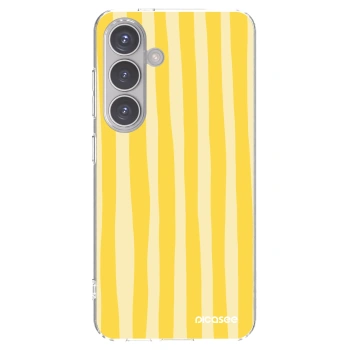 Picasee διαφανής θήκη σιλικόνης Samsung Galaxy S24 S921B 5G - Lines lemon
