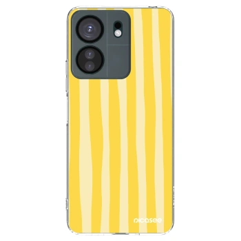 Picasee διαφανής θήκη σιλικόνης Xiaomi Redmi 13C 4G - Lines lemon