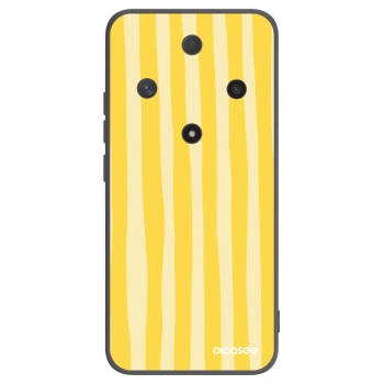 Picasee Μαύρη θήκη σιλικόνης για Honor Magic6 Lite 5G - Lines lemon