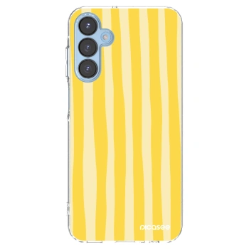 Picasee διαφανής θήκη σιλικόνης Samsung Galaxy A15 A156B 5G - Lines lemon