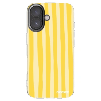Picasee διαφανής θήκη σιλικόνης Apple iPhone 16 - Lines lemon