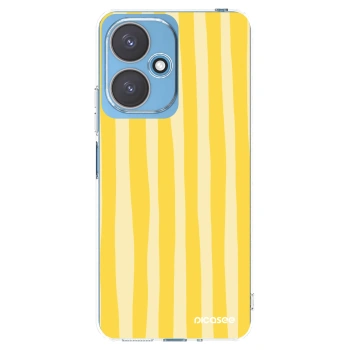 Picasee διαφανής θήκη σιλικόνης Xiaomi Redmi 13C 5G - Lines lemon