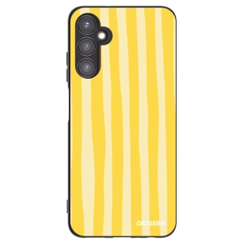 Picasee Μαύρη θήκη σιλικόνης για Samsung Galaxy A05s A057G - Lines lemon