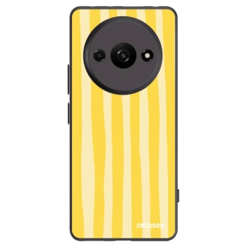 Picasee Μαύρη θήκη σιλικόνης για Xiaomi Redmi A3 - Lines lemon