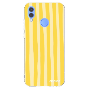 Picasee διαφανής θήκη σιλικόνης Huawei P Smart 2019 - Lines lemon