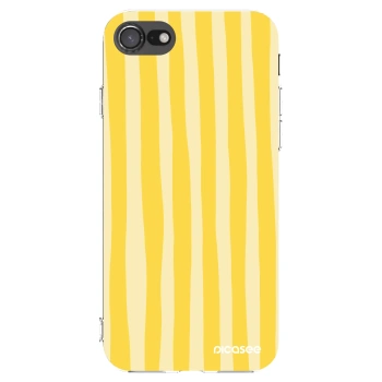 Picasee διαφανής θήκη σιλικόνης Apple iPhone 7 - Lines lemon