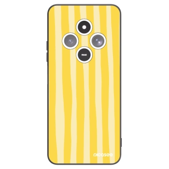 Picasee Μαύρη θήκη σιλικόνης για Xiaomi Redmi 14C - Lines lemon