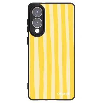 Picasee Μαύρη θήκη σιλικόνης για Samsung Galaxy S25 Edge 5G - Lines lemon