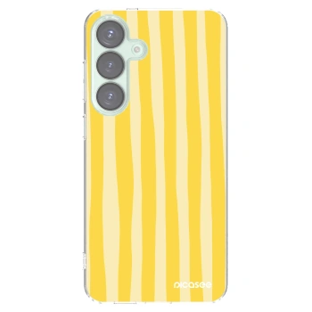 Picasee διαφανής θήκη σιλικόνης Samsung Galaxy S25+ 5G - Lines lemon