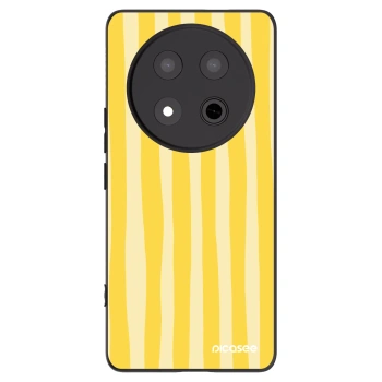 Picasee Μαύρη θήκη σιλικόνης για Honor Magic7 Lite 5G - Lines lemon