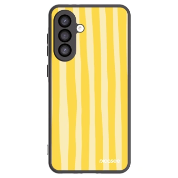 Picasee Μαύρη θήκη σιλικόνης για Samsung Galaxy A26 5G A266B - Lines lemon