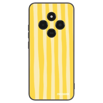 Picasee Μαύρη θήκη σιλικόνης για Xiaomi Poco C75 - Lines lemon