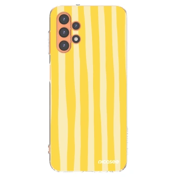 Picasee διαφανής θήκη σιλικόνης Samsung Galaxy A13 5G - Lines lemon