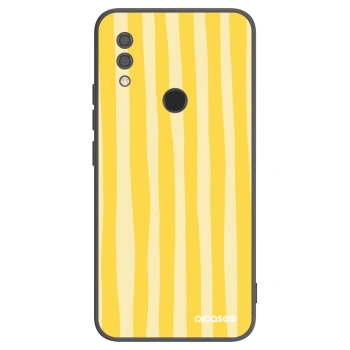 Picasee Μαύρη θήκη σιλικόνης για Xiaomi Redmi 7 - Lines lemon
