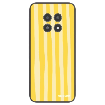 Picasee Μαύρη θήκη σιλικόνης για Realme 12X - Lines lemon