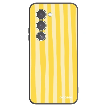 Picasee Μαύρη θήκη σιλικόνης για Xiaomi Redmi 15 5G - Lines lemon