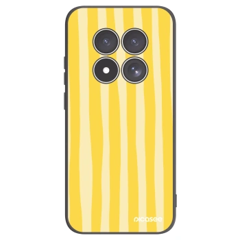 Picasee Μαύρη θήκη σιλικόνης για Xiaomi Redmi Note 15 Pro 4G - Lines lemon