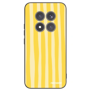 Picasee Μαύρη θήκη σιλικόνης για Xiaomi Redmi Note 15 Pro+ - Lines lemon