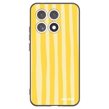Picasee Μαύρη θήκη σιλικόνης για Xiaomi 15T - Lines lemon