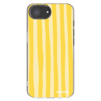 Picasee διαφανής θήκη σιλικόνης Apple iPhone 17e - Lines lemon