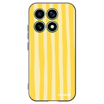 Picasee Μαύρη θήκη σιλικόνης για Xiaomi 17 - Lines lemon