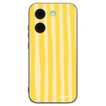 Picasee Μαύρη θήκη σιλικόνης για Xiaomi Poco X8 Pro - Lines lemon