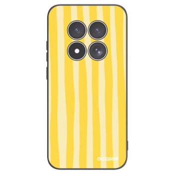 Picasee Μαύρη θήκη σιλικόνης για Xiaomi Redmi Note 15 Pro 5G - Lines lemon