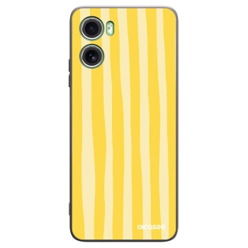 Picasee Μαύρη θήκη σιλικόνης για Motorola Moto G06 - Lines lemon