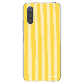 Picasee διαφανής θήκη σιλικόνης Xiaomi Mi 9 SE - Lines lemon