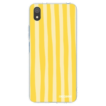Picasee διαφανής θήκη σιλικόνης Xiaomi Redmi 7A - Lines lemon