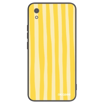Picasee Μαύρη θήκη σιλικόνης για Xiaomi Redmi 7A - Lines lemon