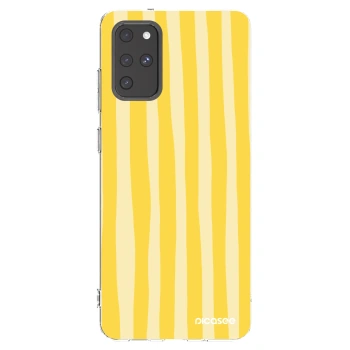 Picasee διαφανής θήκη σιλικόνης Samsung Galaxy S20+ G985F - Lines lemon