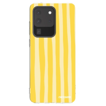 Picasee διαφανής θήκη σιλικόνης Samsung Galaxy S20 Ultra 5G G988F - Lines lemon