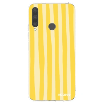 Picasee διαφανής θήκη σιλικόνης Huawei P40 Lite E - Lines lemon