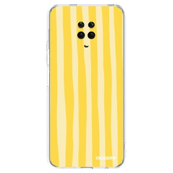 Picasee διαφανής θήκη σιλικόνης Xiaomi Redmi Note 9S - Lines lemon