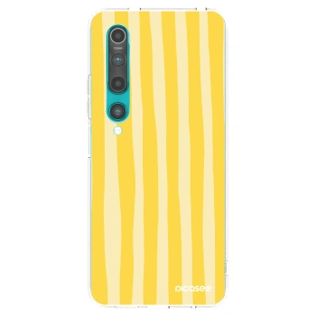 Picasee διαφανής θήκη σιλικόνης Xiaomi Mi 10 - Lines lemon