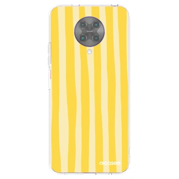 Picasee διαφανής θήκη σιλικόνης Xiaomi Poco F2 Pro - Lines lemon
