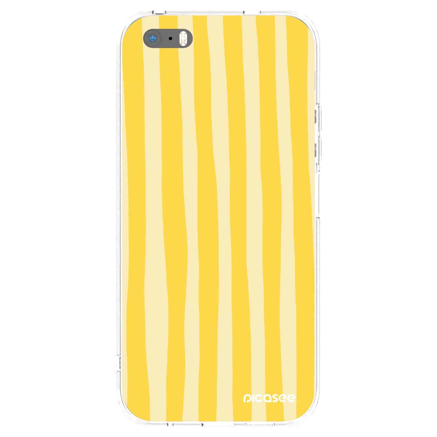 Picasee διαφανής θήκη σιλικόνης Apple iPhone 5/5S/SE - Lines lemon