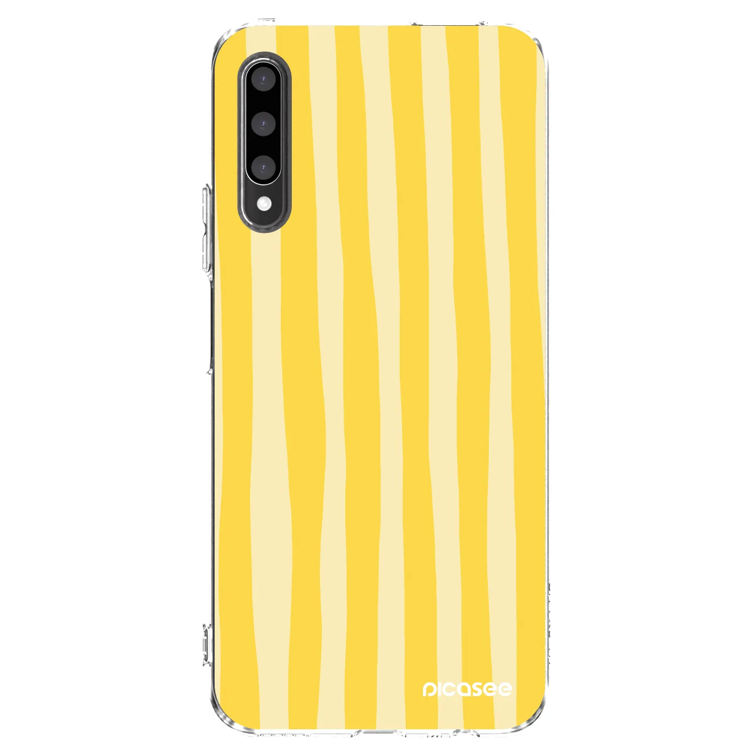 Picasee διαφανής θήκη σιλικόνης Honor 9X Pro - Lines lemon