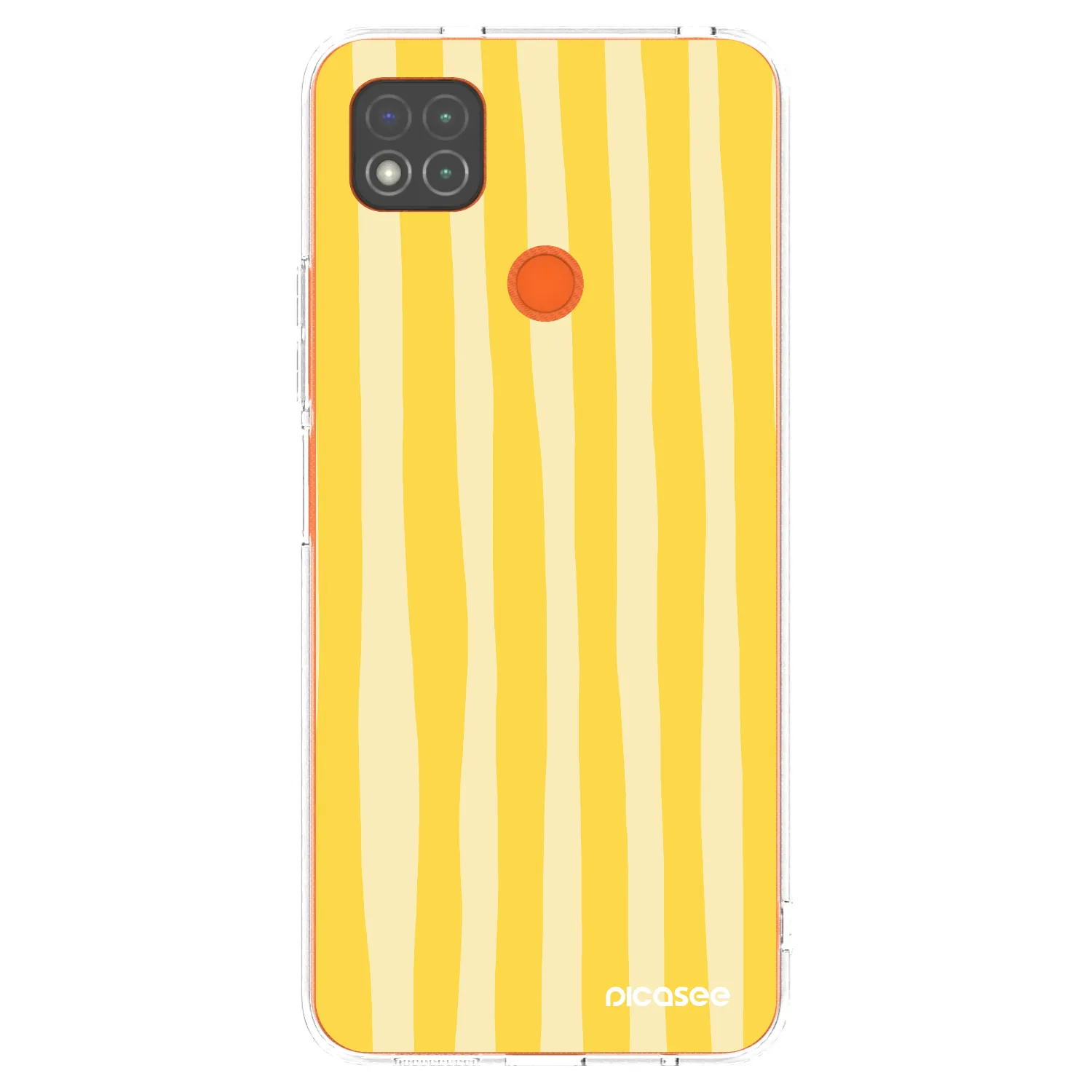 Picasee διαφανής θήκη σιλικόνης Xiaomi Redmi 9C - Lines lemon