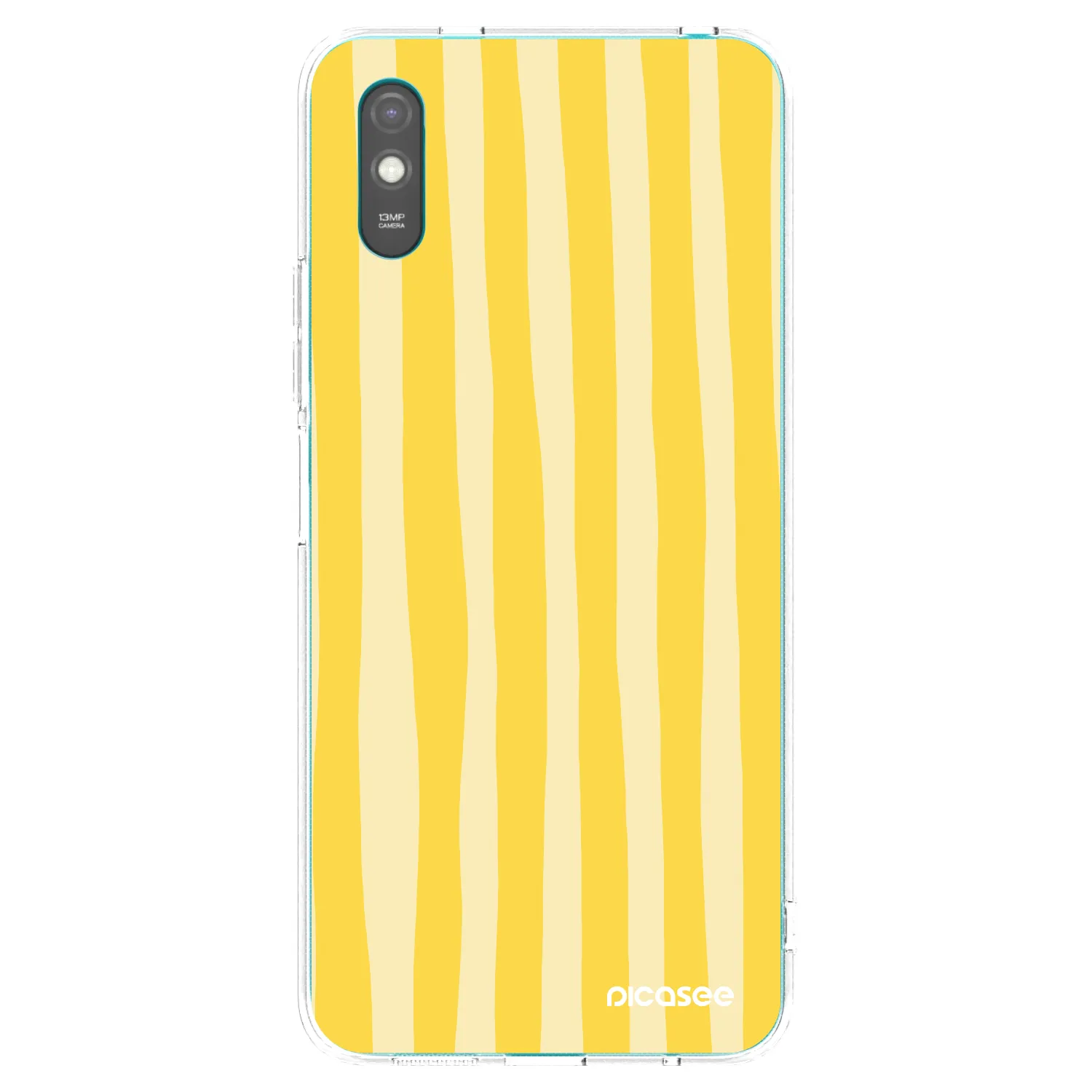 Picasee διαφανής θήκη σιλικόνης Xiaomi Redmi 9A - Lines lemon