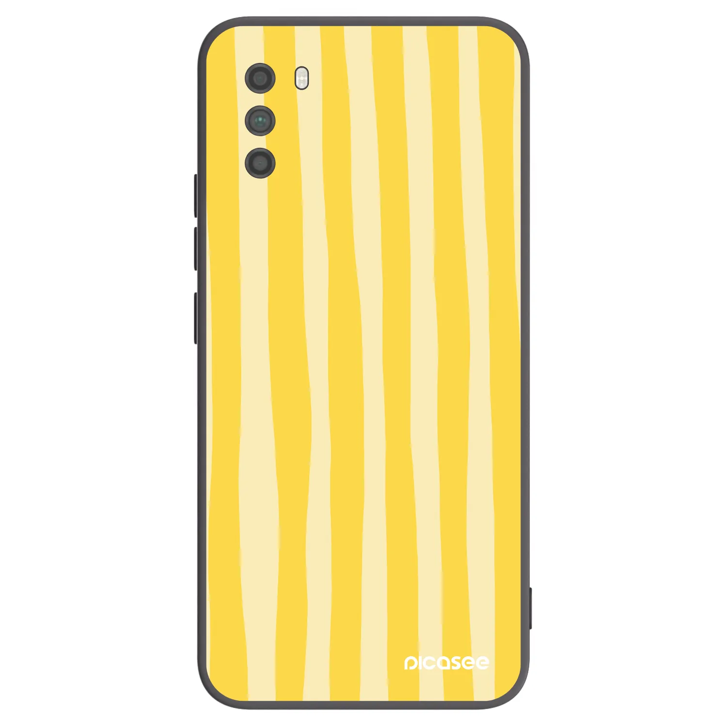 Picasee Μαύρη θήκη σιλικόνης για Xiaomi Poco M3 - Lines lemon