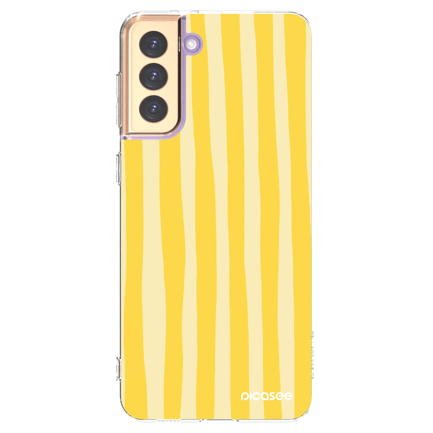 Picasee διαφανής θήκη σιλικόνης Samsung Galaxy S21+ 5G G996F - Lines lemon